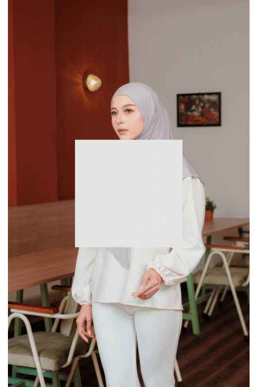 Naira Segitiga Instan Grey - Hijab Tencel Modal Micro 